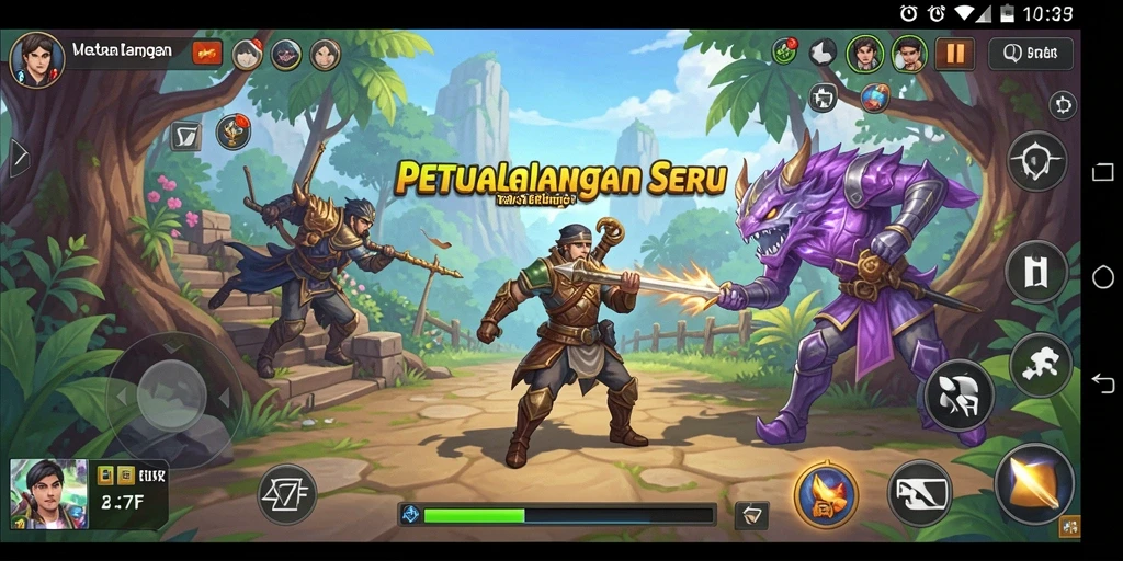 Screenshot gameplay 47F menampilkan aksi petualangan seru dan grafis yang menawan.