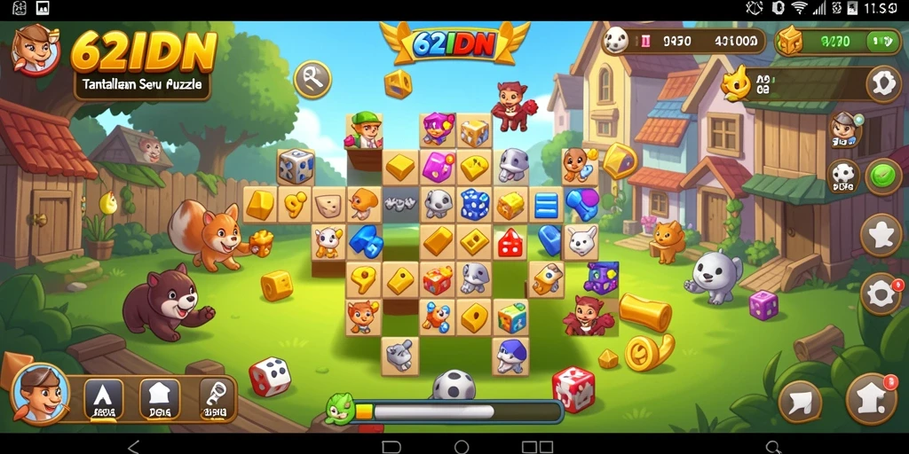 Screenshot menampilkan gameplay seru dalam game Puzzle 62IDN.