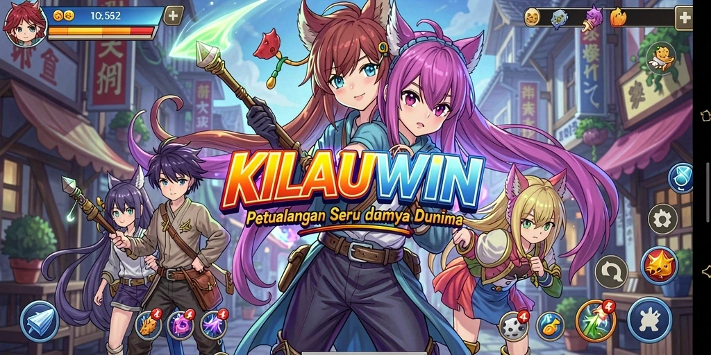 Tampilan gameplay menarik dari KILAUWIN dengan karakter anime.