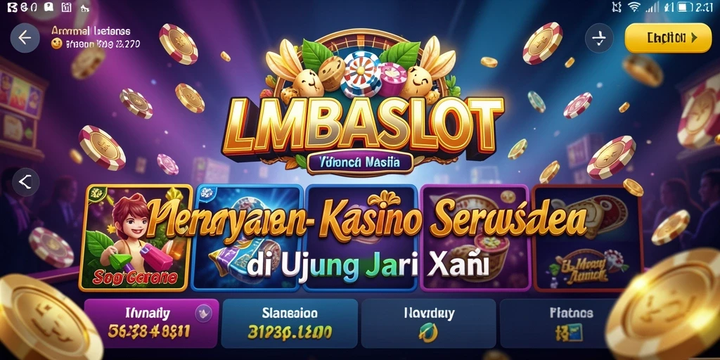 Tampilan menarik dan mendebarkan dari gameplay Kasino LMBASLOT.
