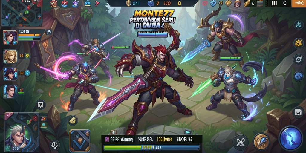 Tampilan menarik dari gameplay seru MONTE77.