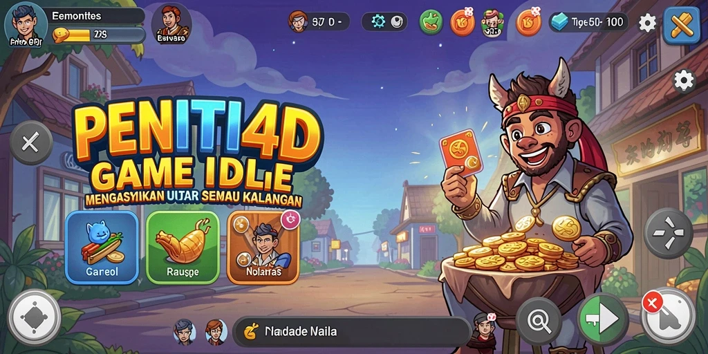 Tampilan gameplay yang menarik dari PENITI4D, memperlihatkan fitur Idle yang menyenangkan.