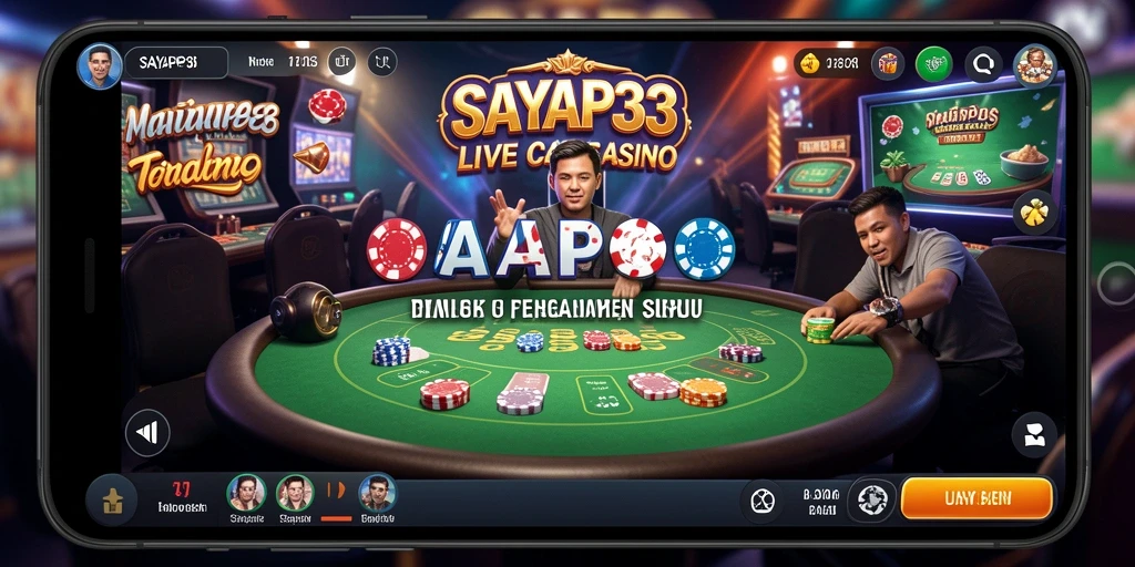 Tampilan gameplay Live Casino SAYAP33 yang mendebarkan.